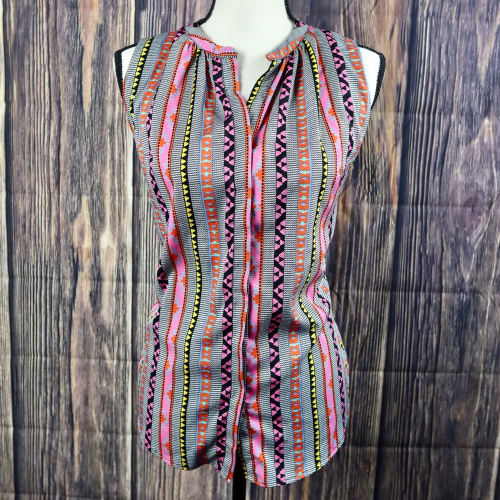 Jessica Simpson Aztec printed short sleeve blouse